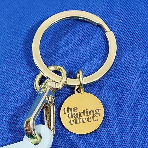 Darling Effect Pickleball Keychain Powder Blue Paddle Racket - Picture 3 of 4